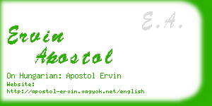 ervin apostol business card